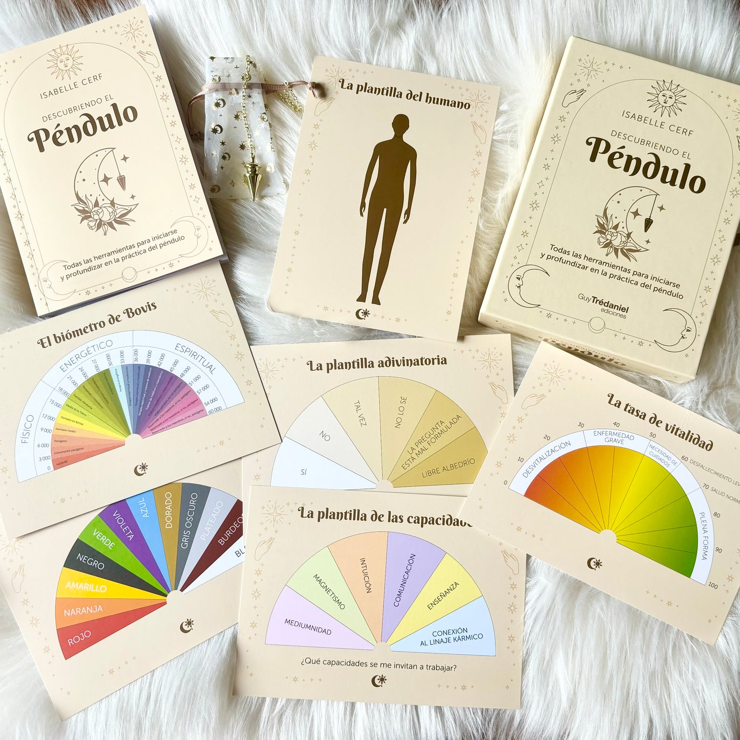 Descubriendo el Péndulo - Kit péndulo, guía y tablas