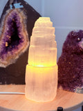 Lámpara de Selenita 20cm | Calidad Extra | El faro de la Calma