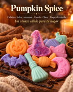 Pack Grimorio del Sapo Mágico | Wax melts Pumpkin Spice y velas de té