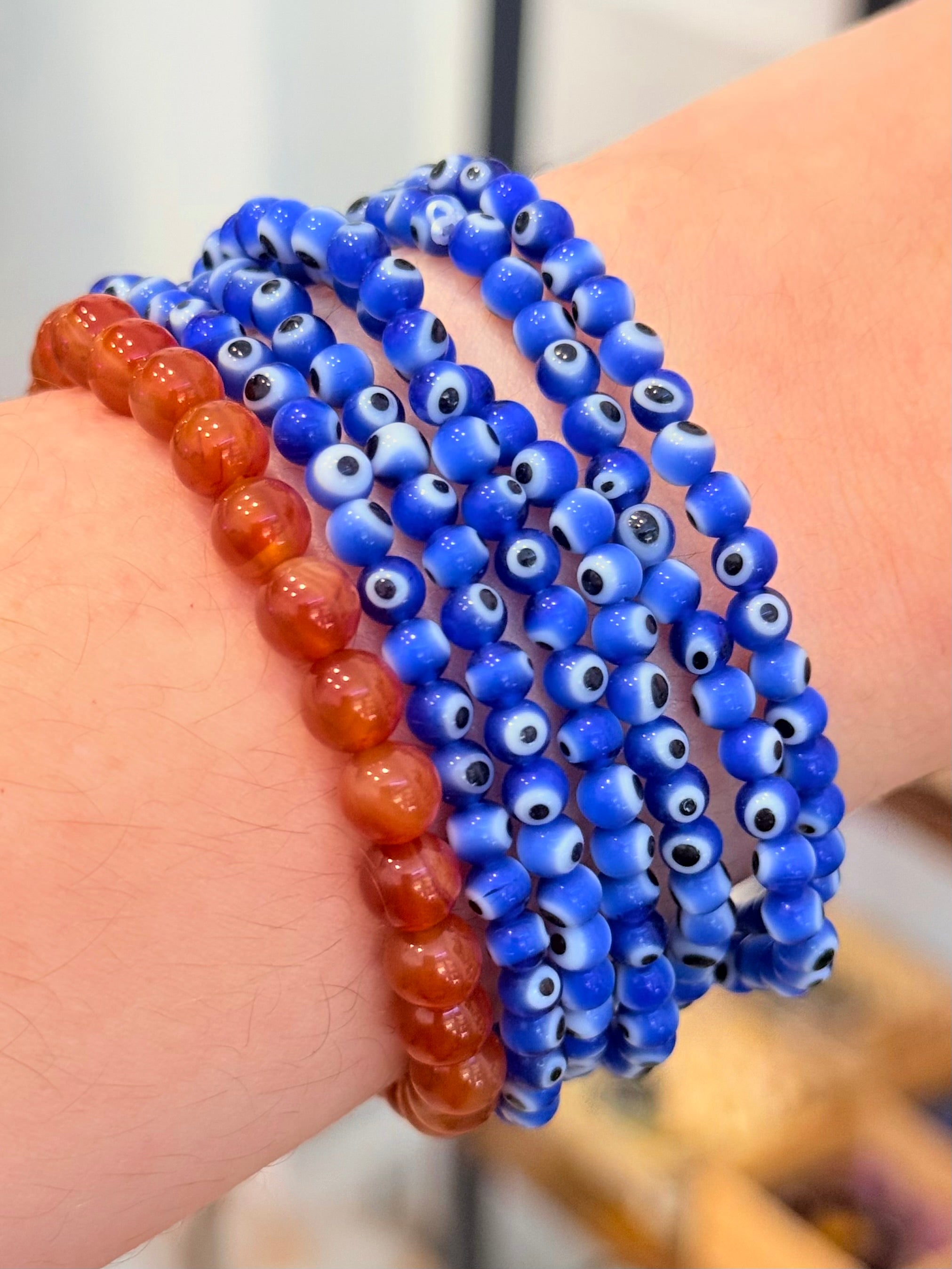 Pulsera de Ojo Turco (4mm) – Protección del Mal de Ojo y contra las envidias
