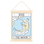 Tapiz de Pared de Carta de La Luna Tarot Vintage