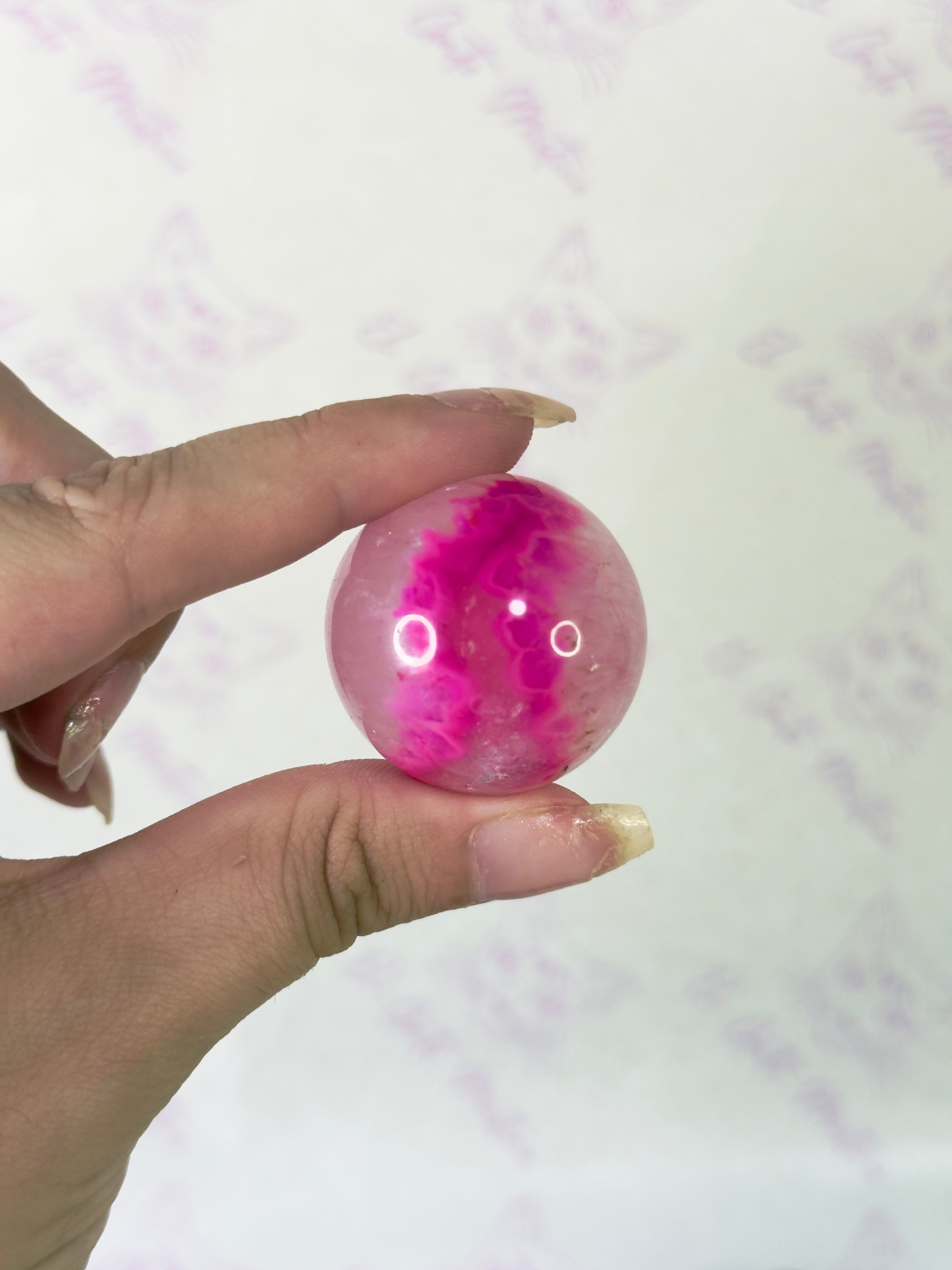 Esferas Ágata Fucsia teñida | Estabilidad, Armonía y Equilibrio