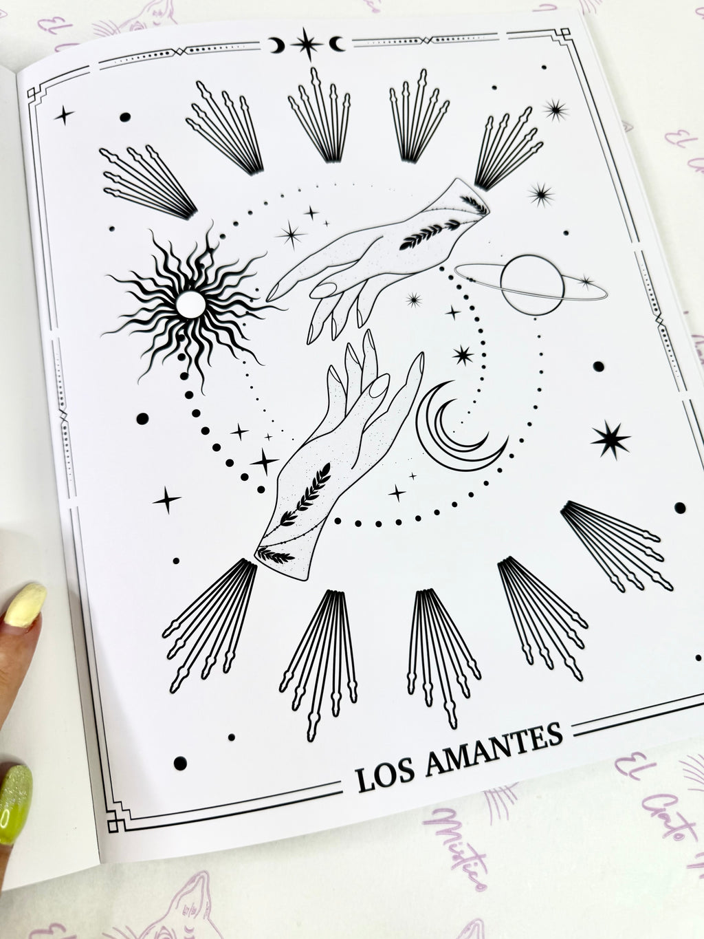 Tarot | Láminas con purpurina para colorear