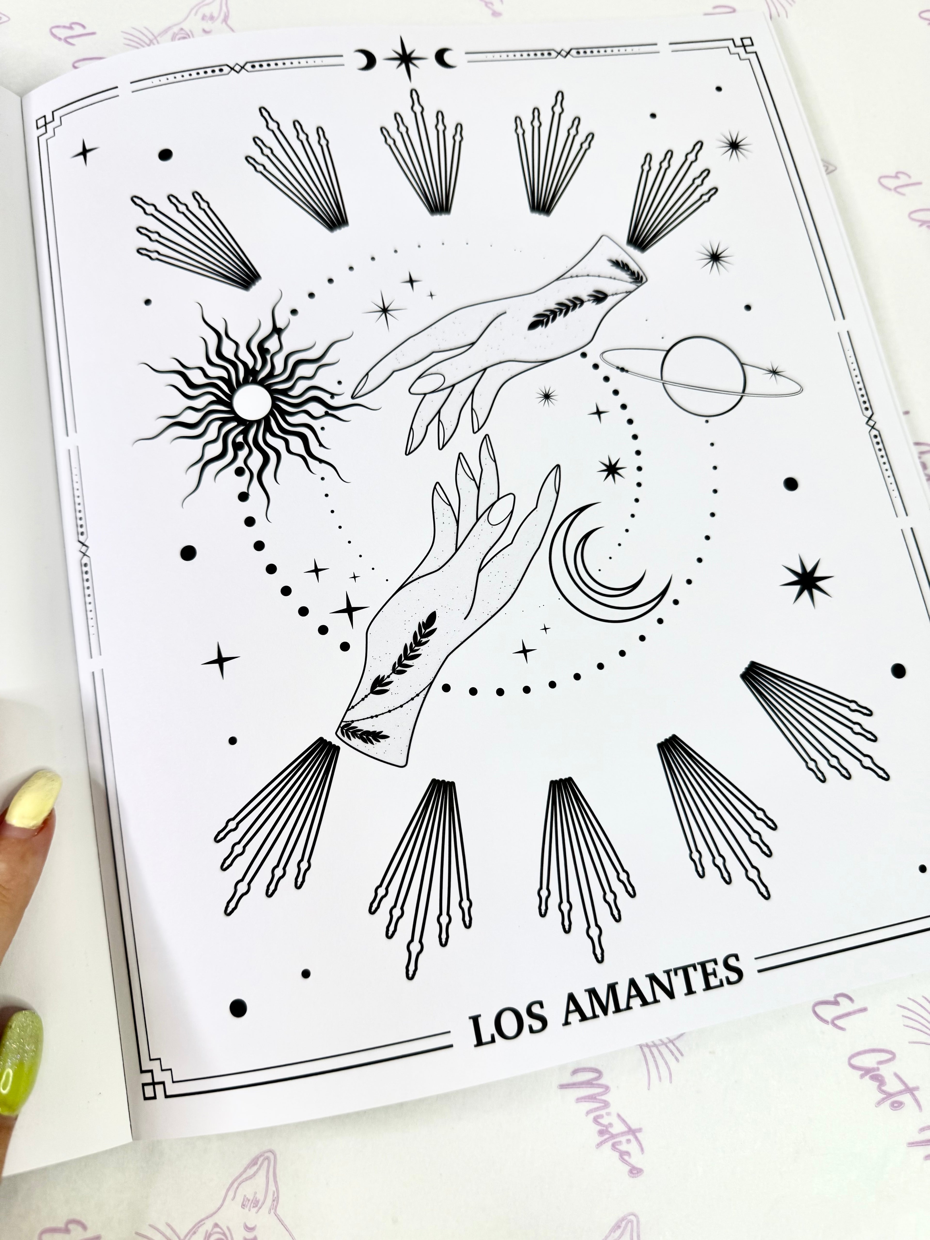 Tarot | Láminas con purpurina para colorear