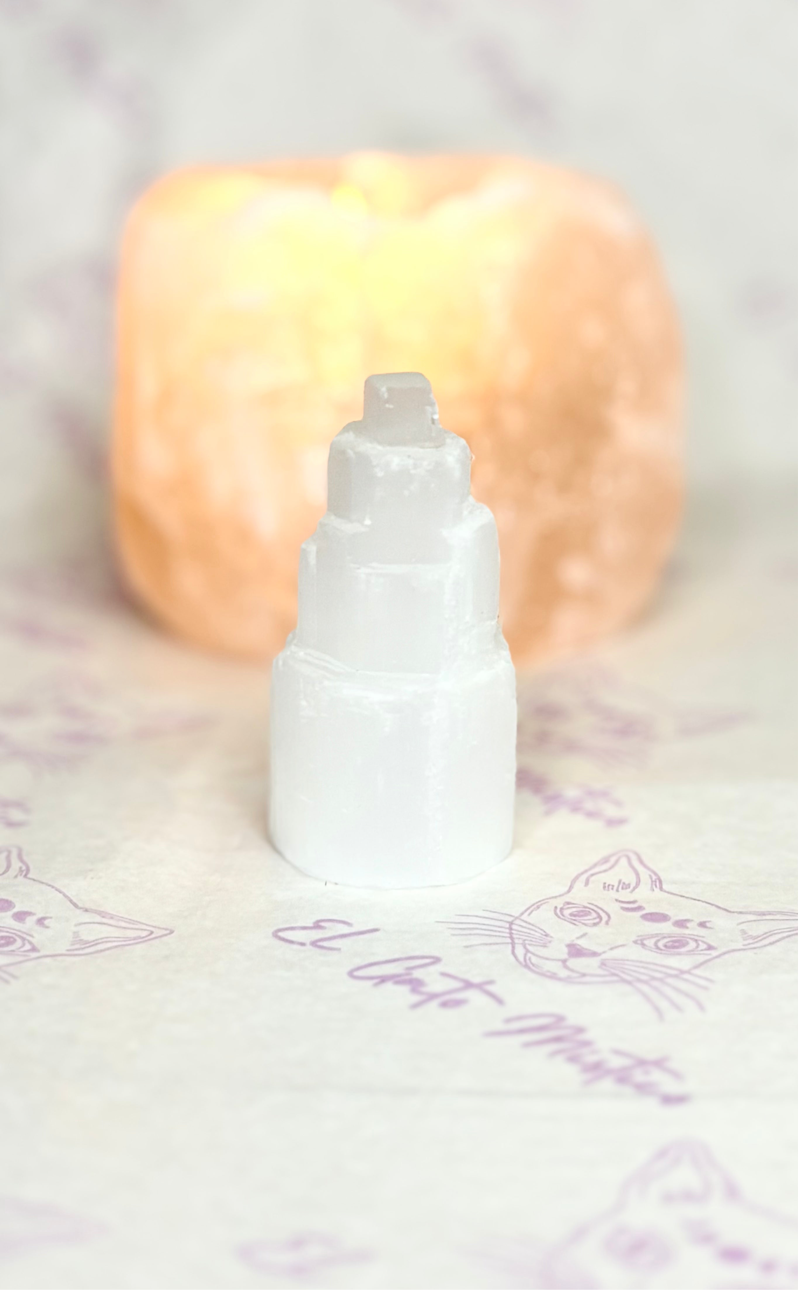 Monolito de Selenita Mini calidad Extra 6cm | Purificación Y Armonía