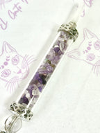 Varita de Poder Amatista y Cuarzo Cristal