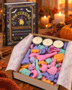 Pack Grimorio del Sapo Mágico | Wax melts Pumpkin Spice y velas de té