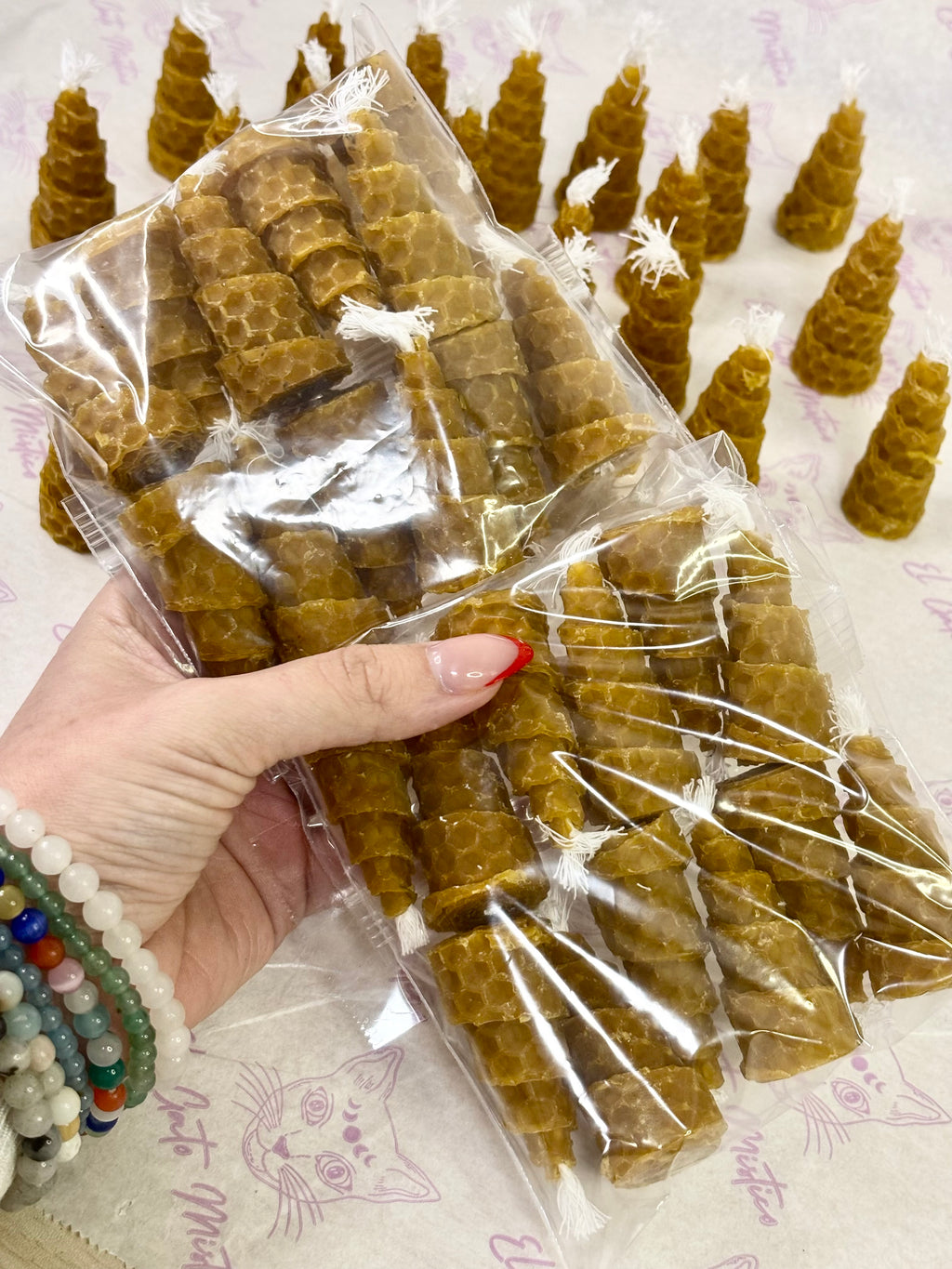 Velas de miel Mini artesanales