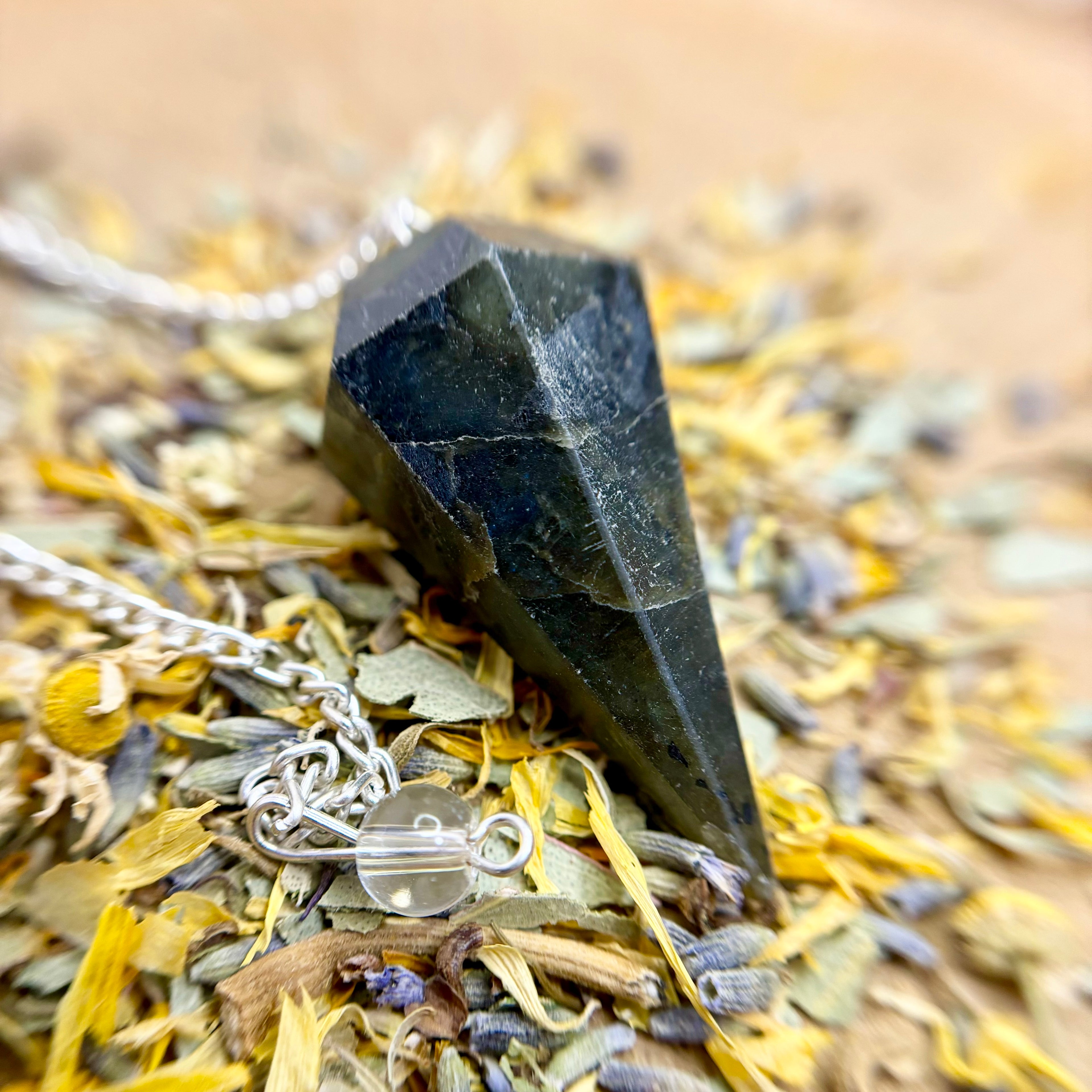 Pendulo facetado Labradorita | Intuición y Protección