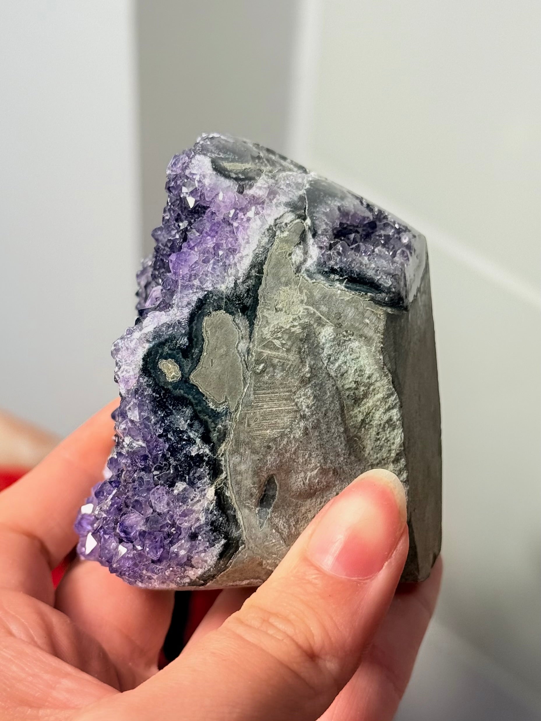 Drusa de Amatista base pulida Calidad Extra | Transmutación y Calma