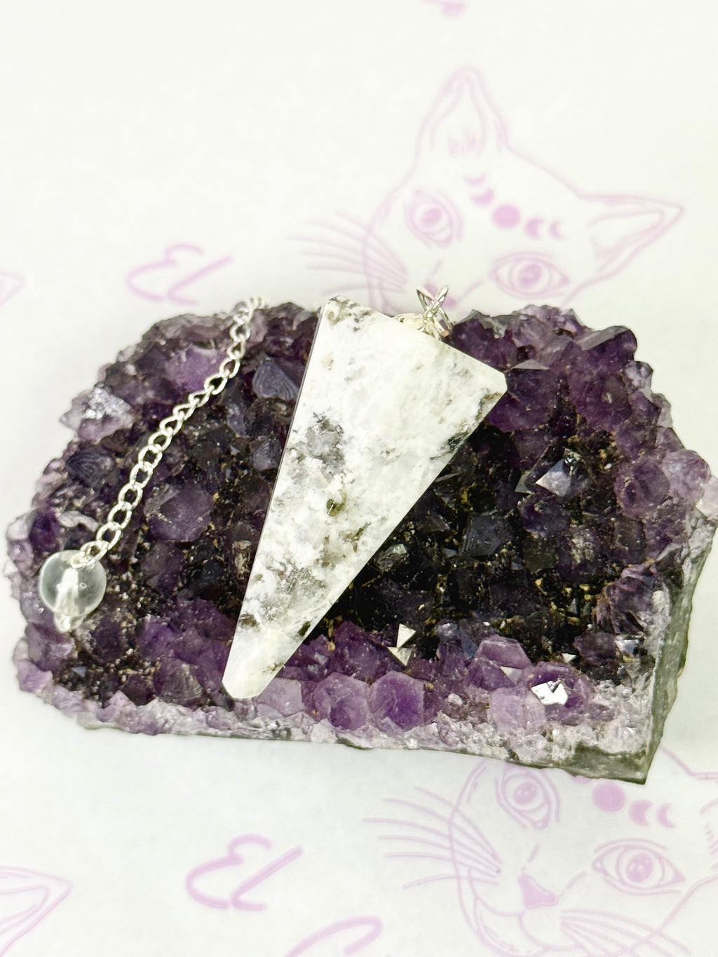 Péndulo facetado Piedra Luna