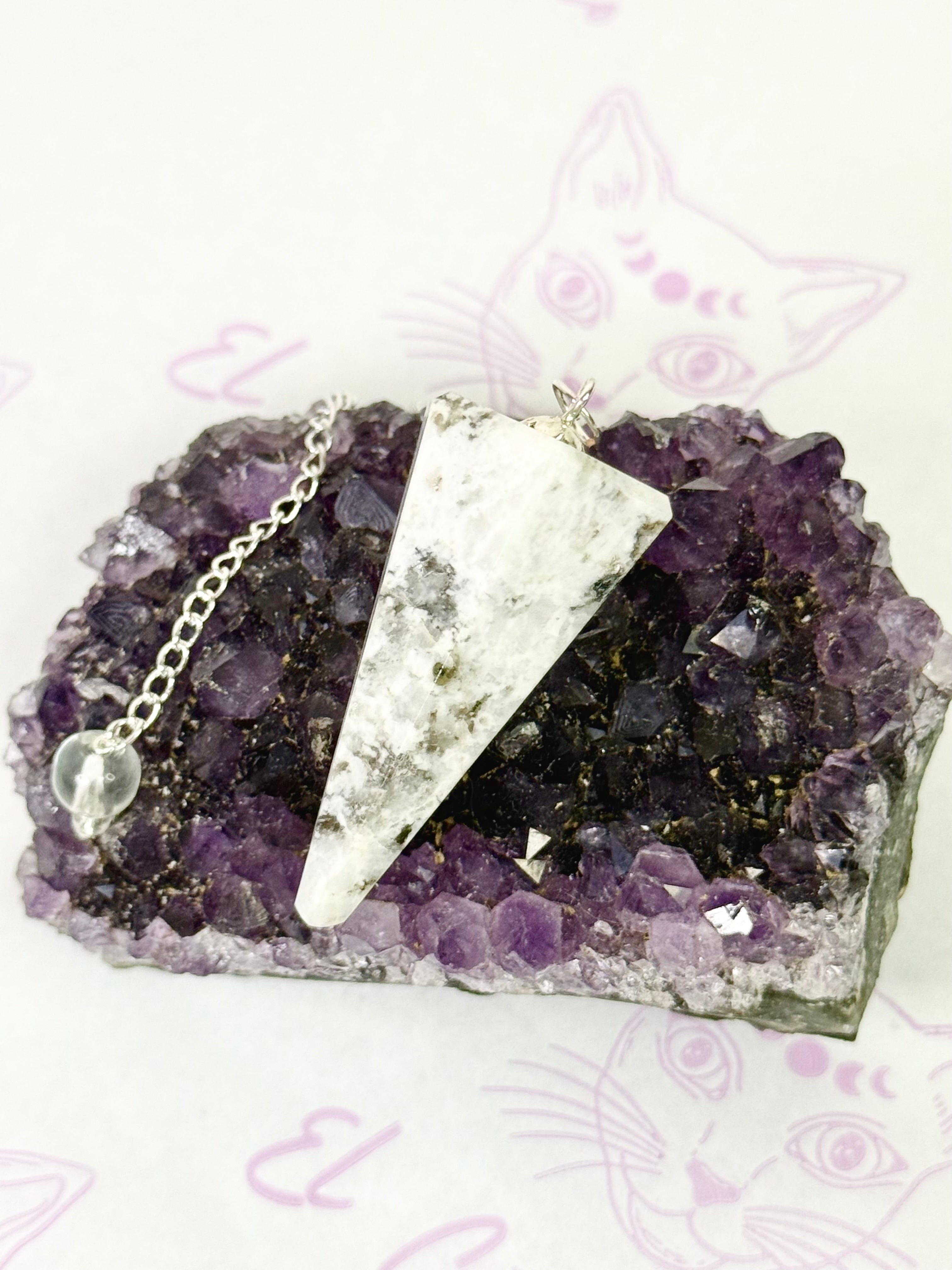 Péndulo facetado Piedra Luna