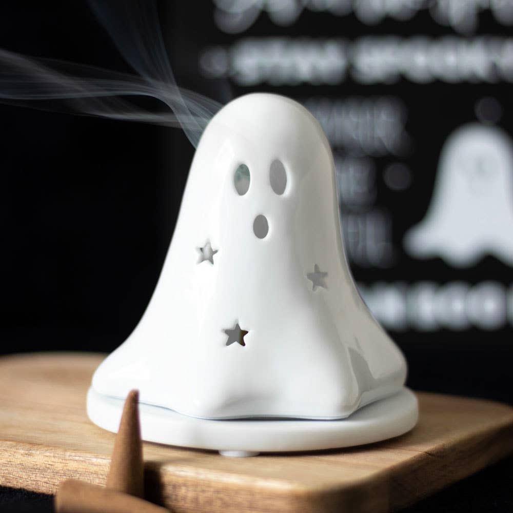 Soporte Fantasma Boo para velas de té o conos de incienso