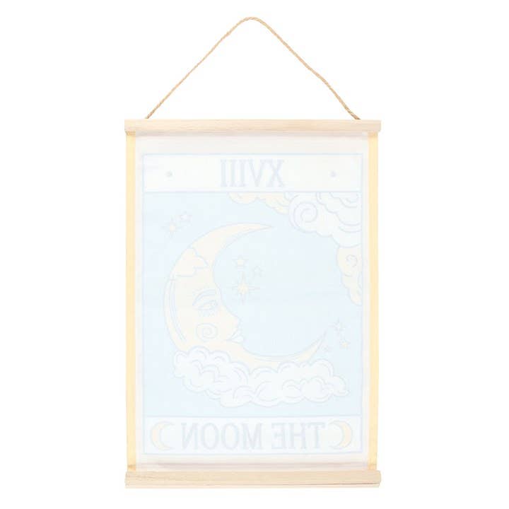 Tapiz de Pared de Carta de La Luna Tarot Vintage
