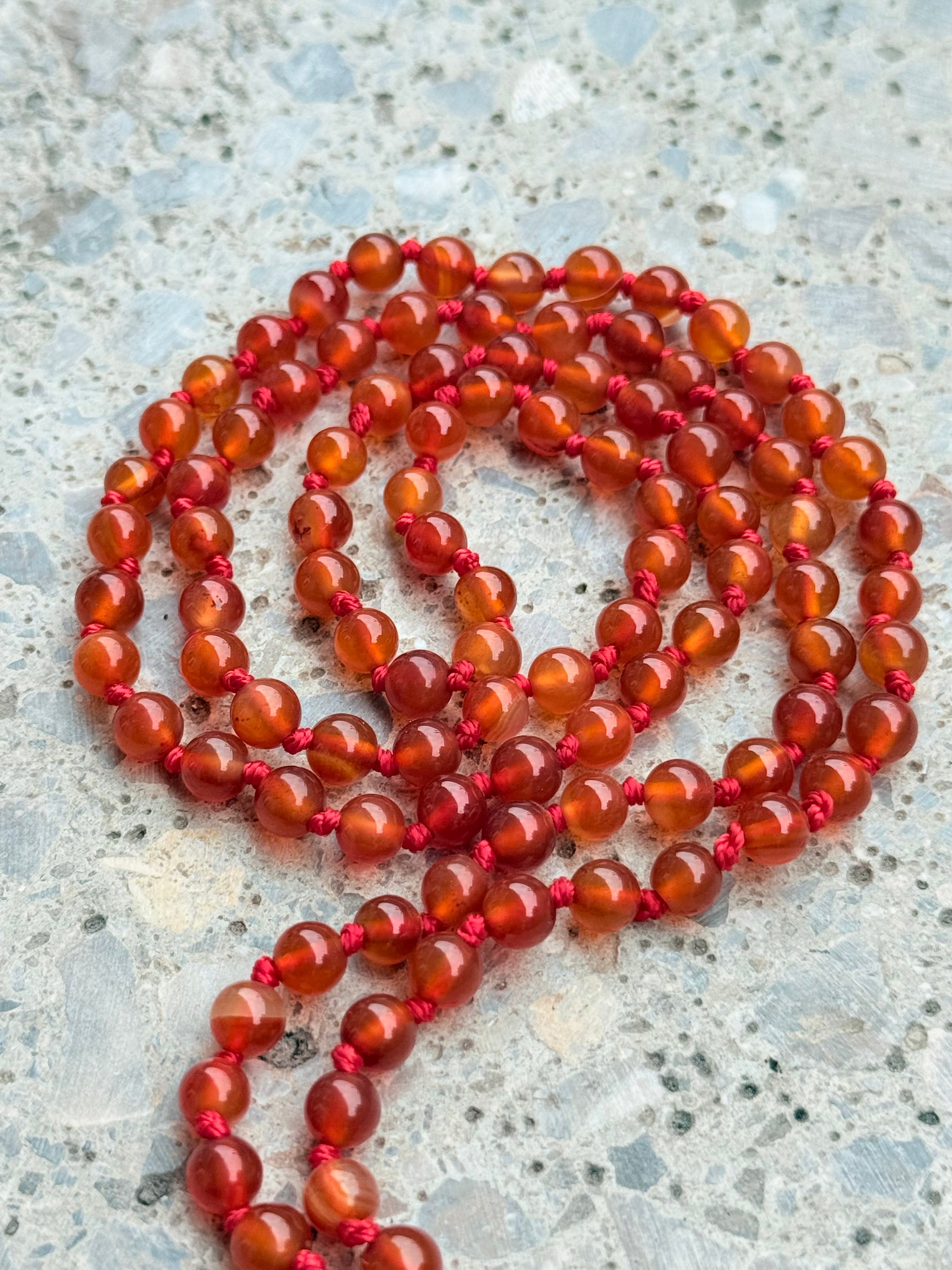 Japa Mala Cornalina 108 cuentas | Vitalidad, motivación y creatividad