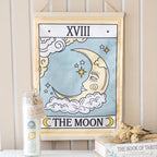 Tapiz de Pared de Carta de La Luna Tarot Vintage