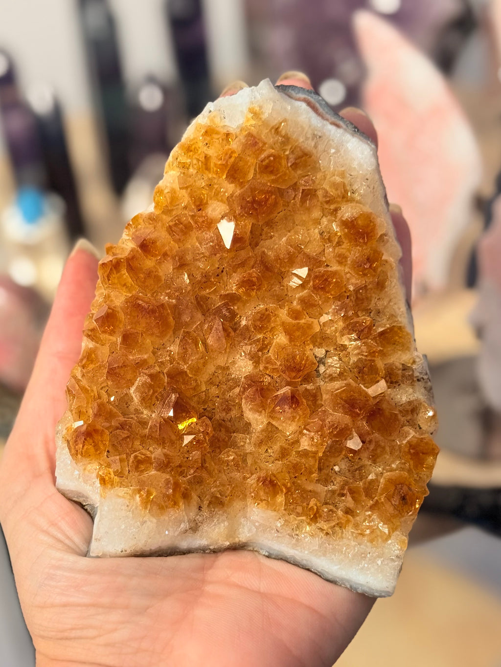 Drusa de Citrino Calentado | Abundancia y Prosperidad