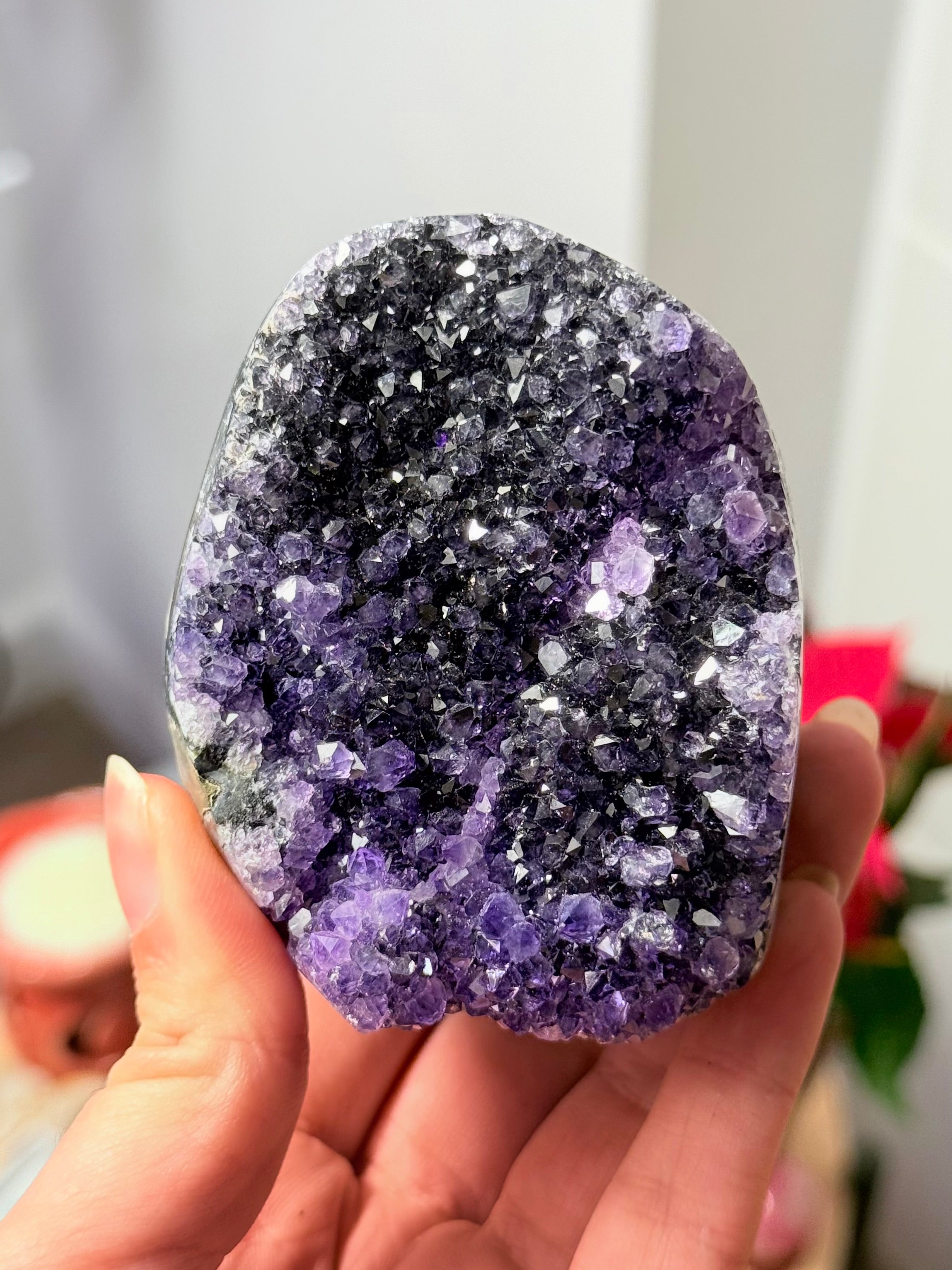 Drusa de Amatista base pulida Calidad Extra | Transmutación y Calma