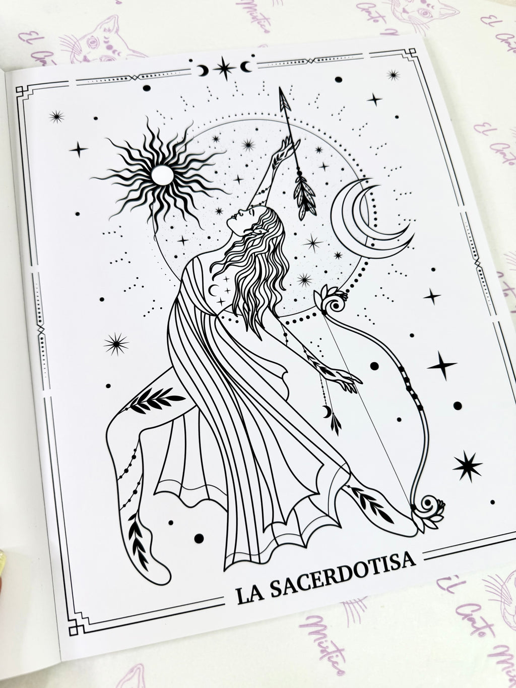 Tarot | Láminas con purpurina para colorear