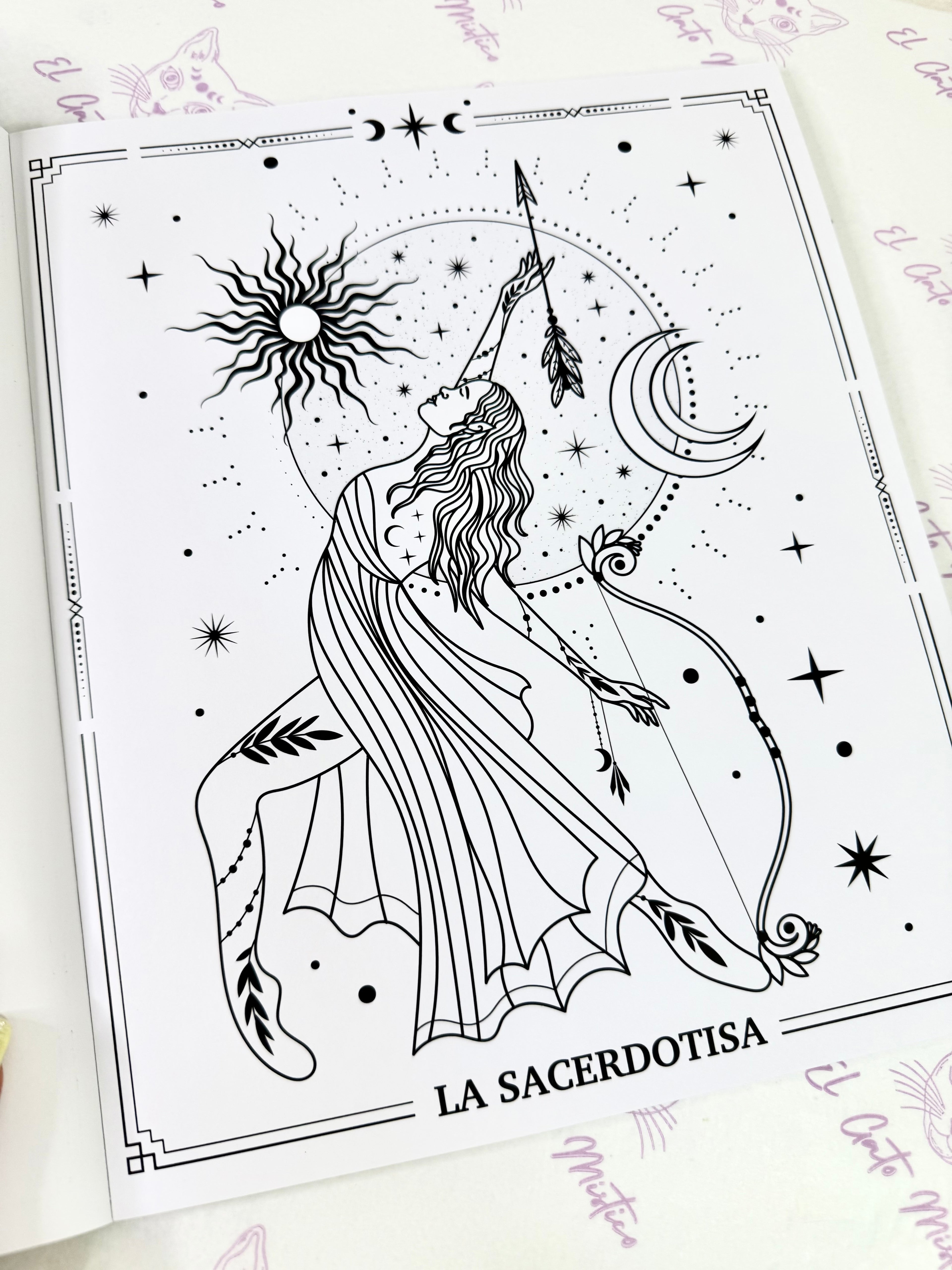Tarot | Láminas con purpurina para colorear