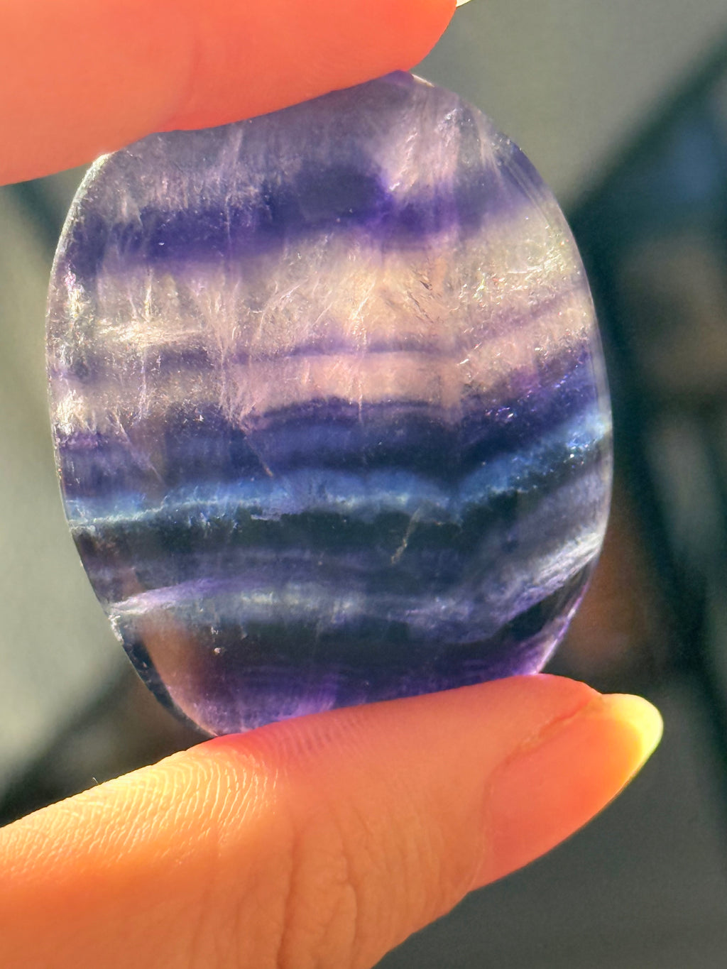 Rodados planos de Fluorita Arcoíris | Orden Mental y Escudo Psíquico