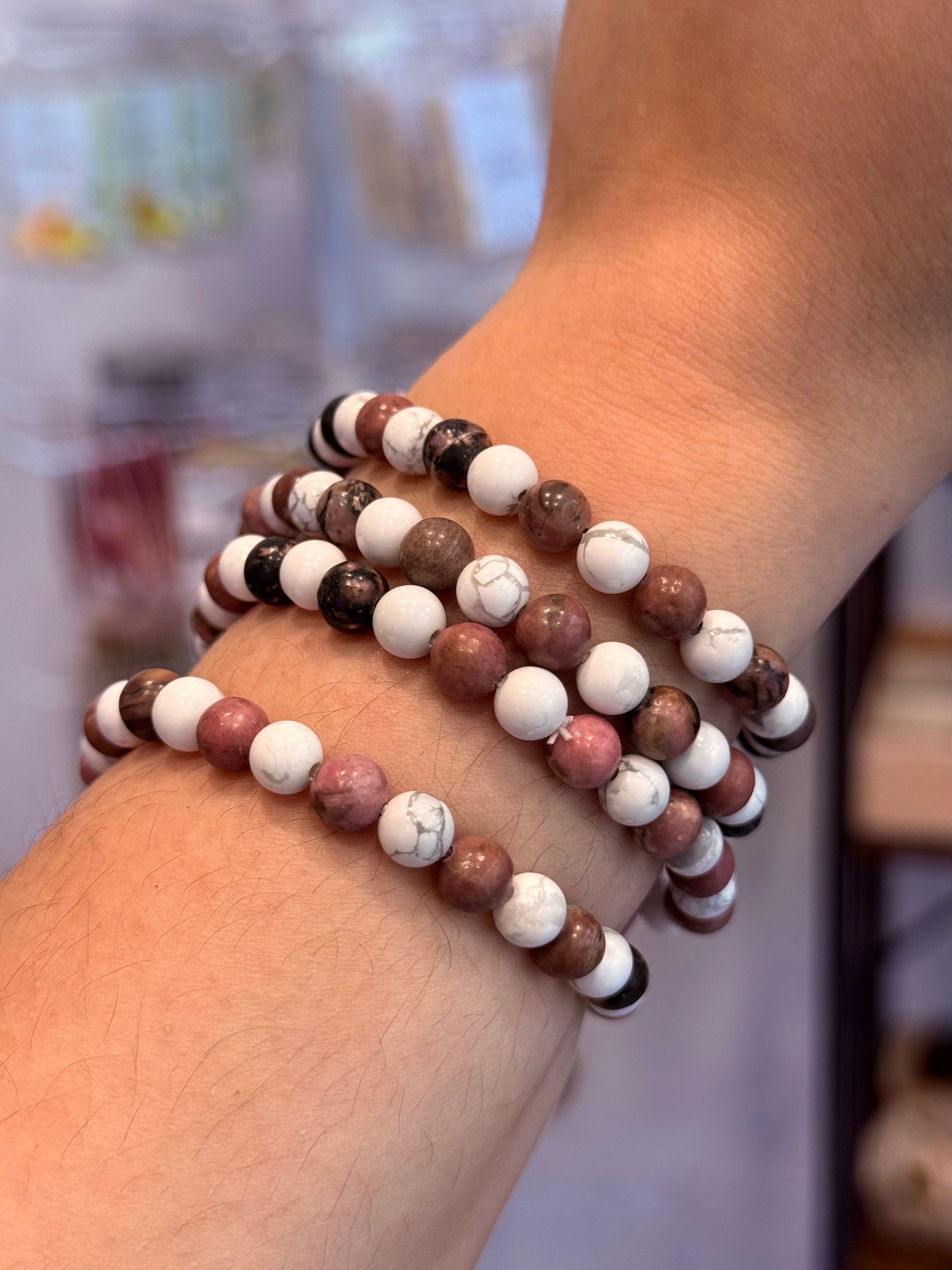 Pulsera Equilibrio Emocional | Rodonita y Howlita