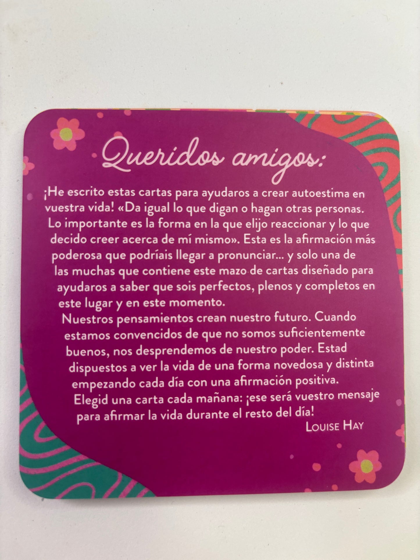 Cartas Afirmaciones para la autoestima