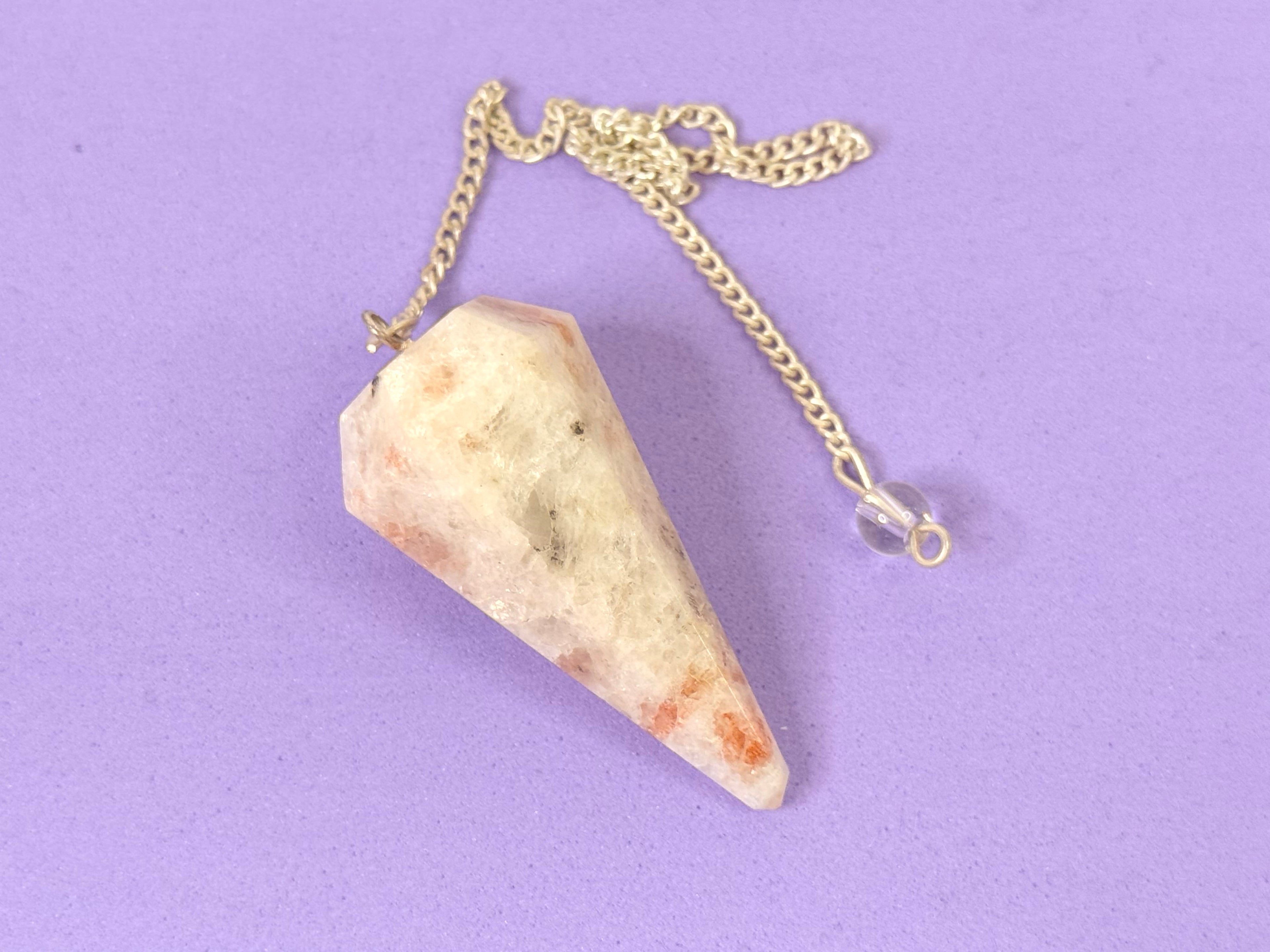 Péndulo Facetado de Piedra Sol