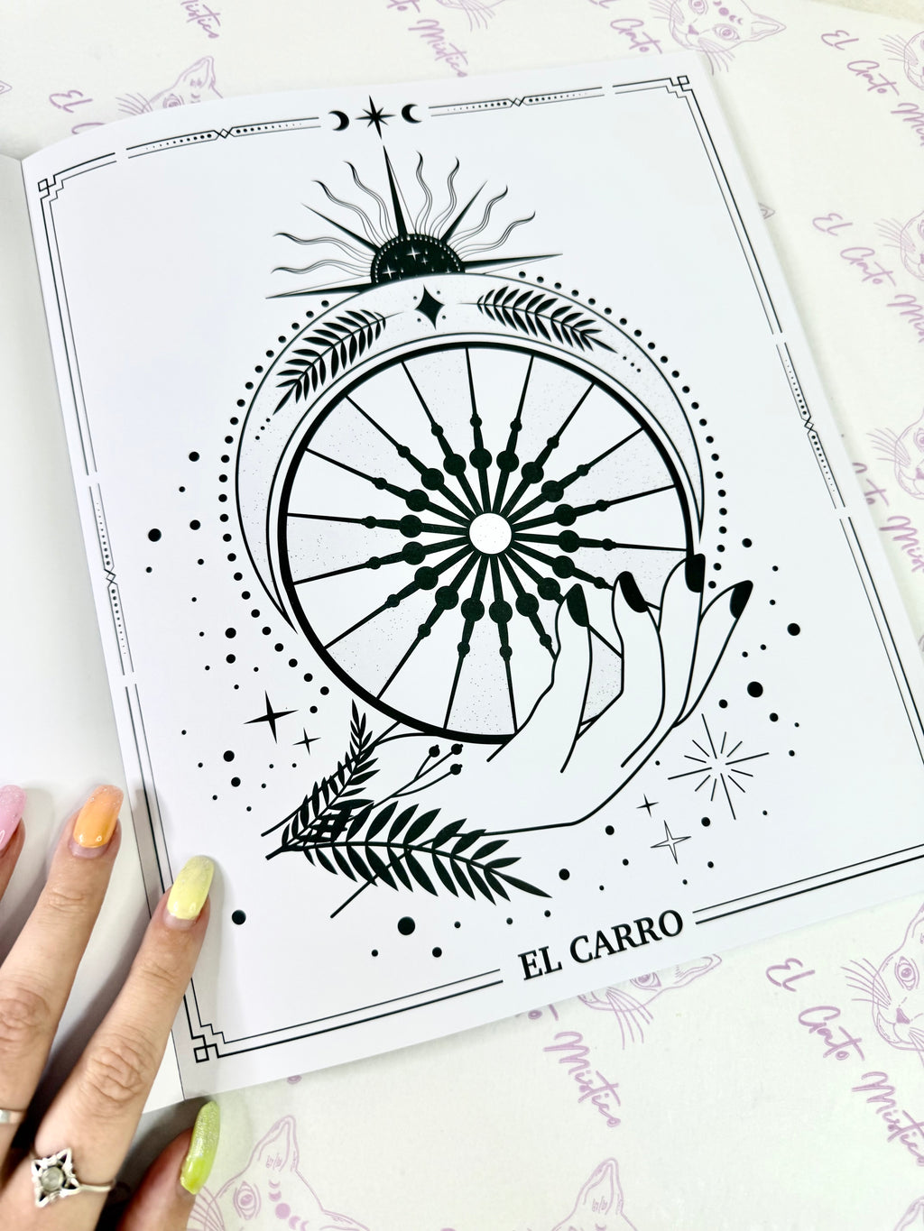 Tarot | Láminas con purpurina para colorear