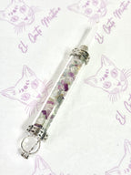 Varita de Poder Fluorita y Cuarzo Cristal