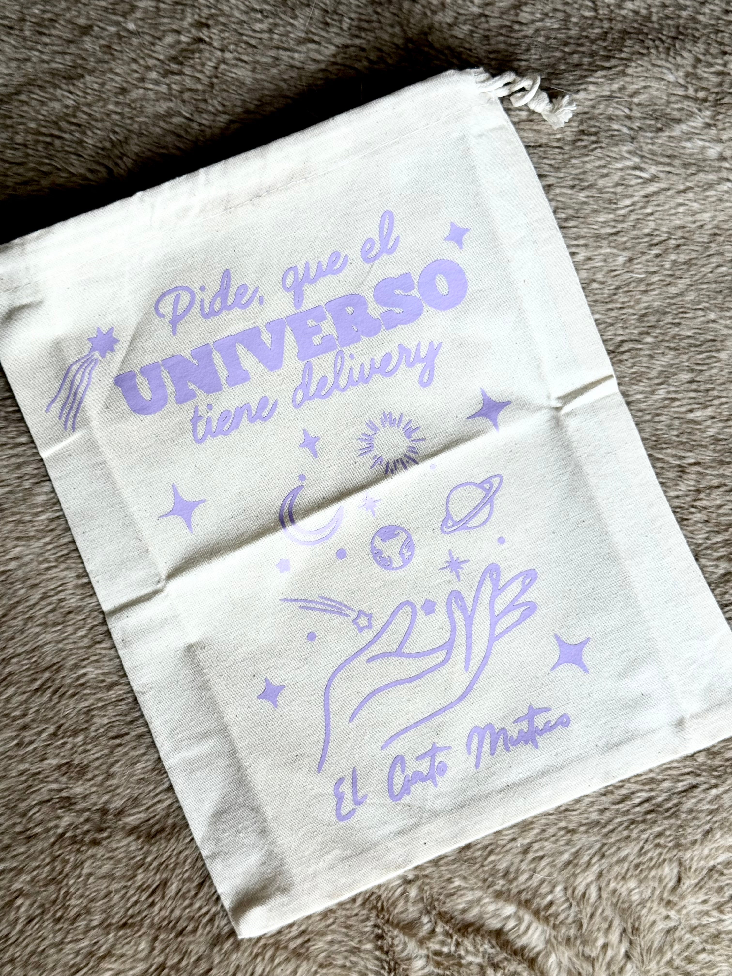 Bolsa de Tarot “Pide, que el Universo tiene delivery” - El Gato Místico