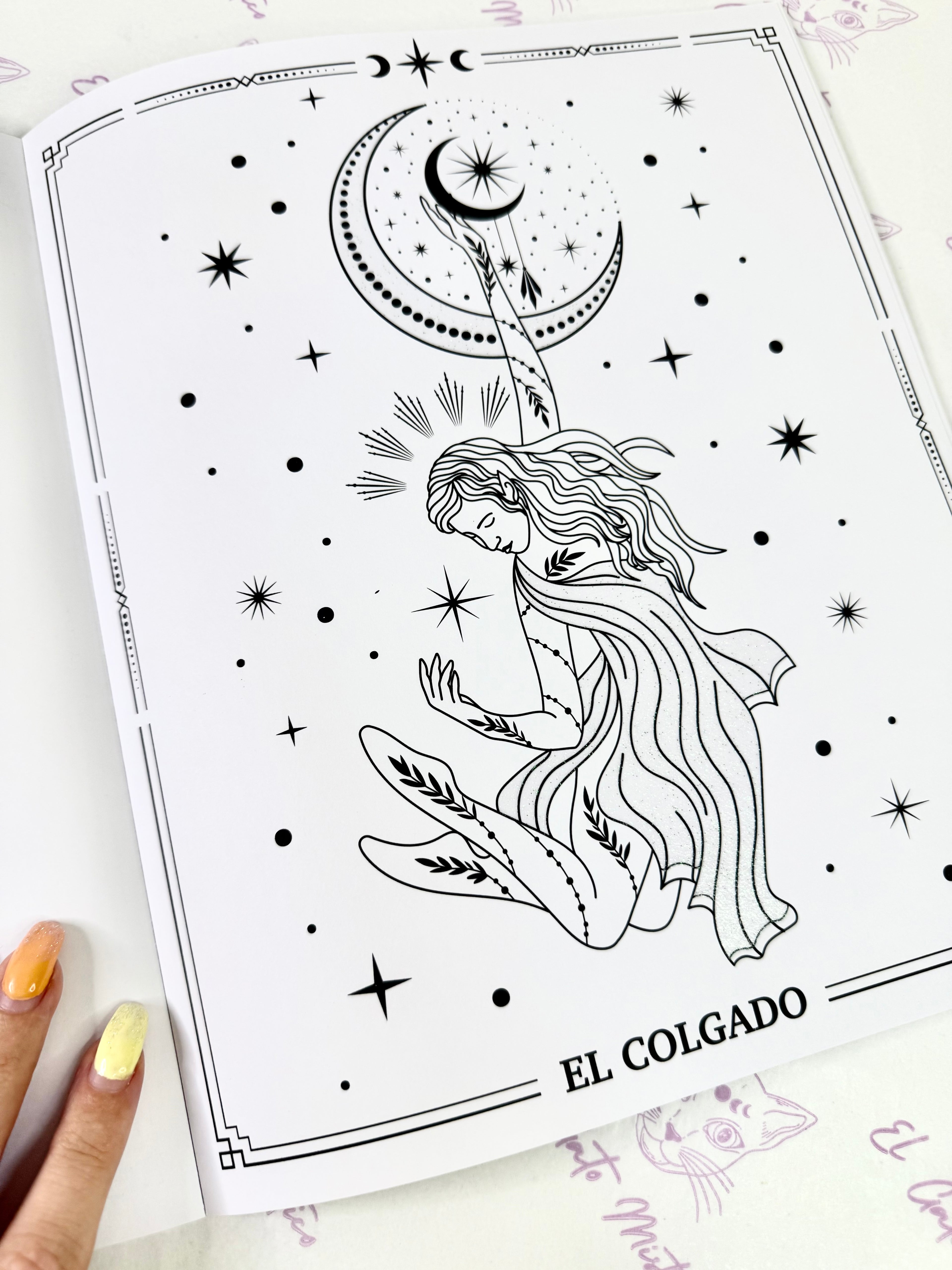 Tarot | Láminas con purpurina para colorear