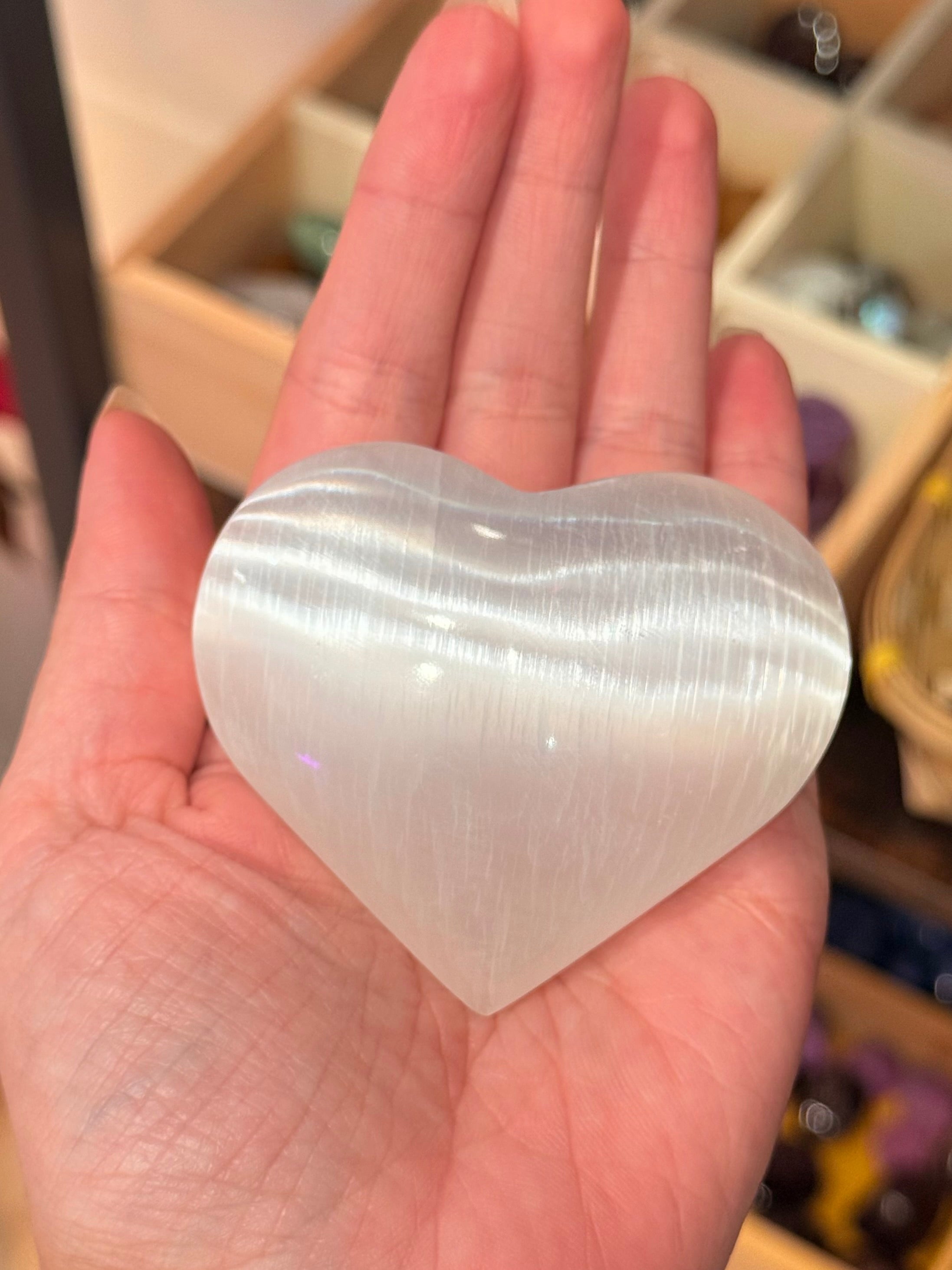 Corazón de Selenita Grande Calidad Extra | Claridad Espiritual y Pureza