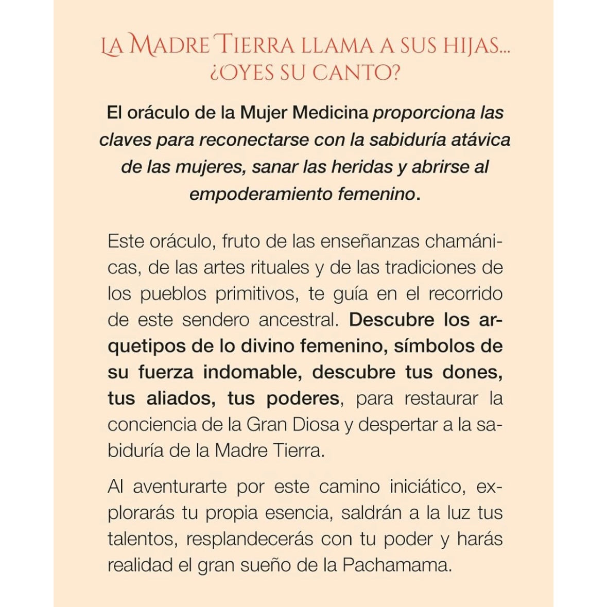 Oráculo La mujer medicina