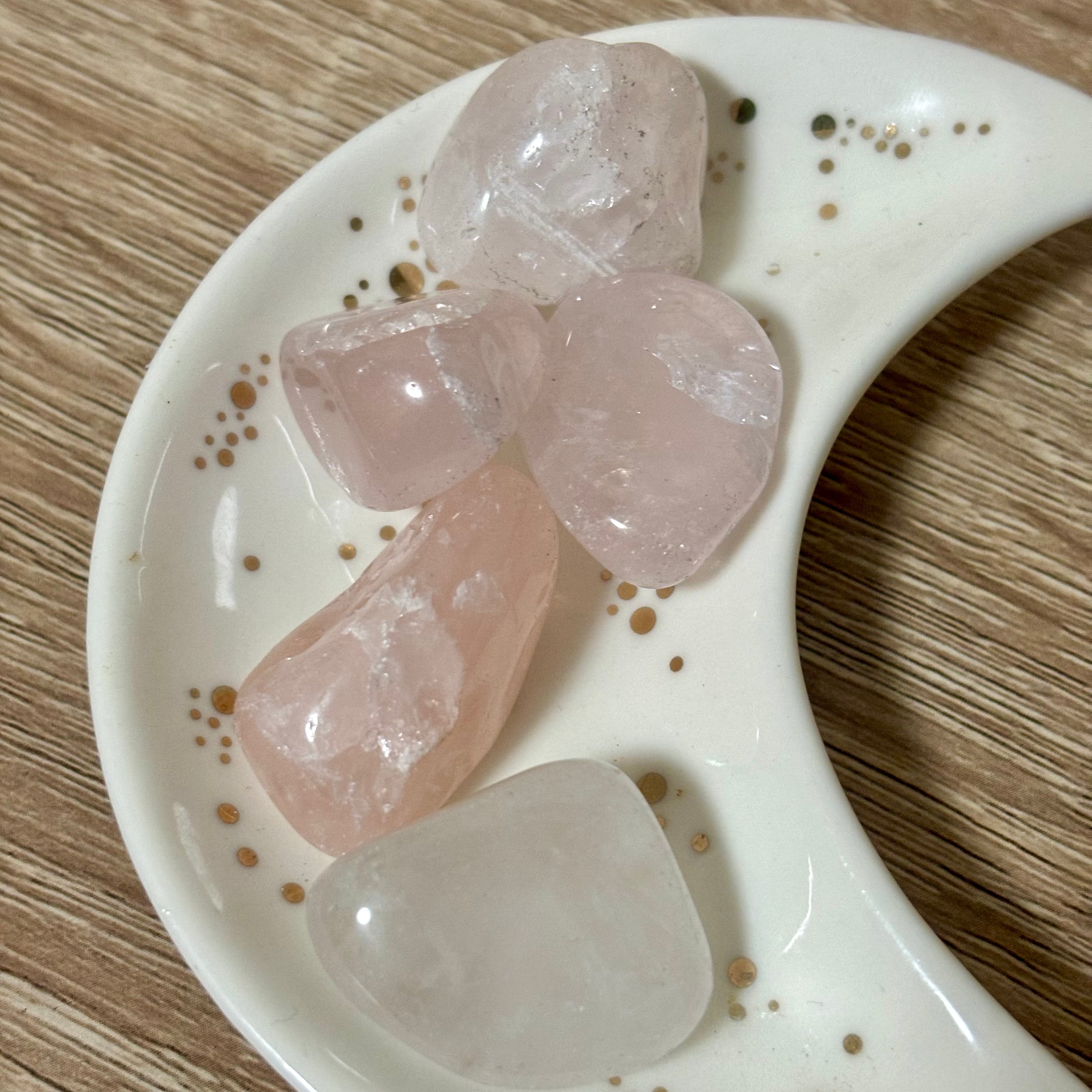 Polished rose quartz