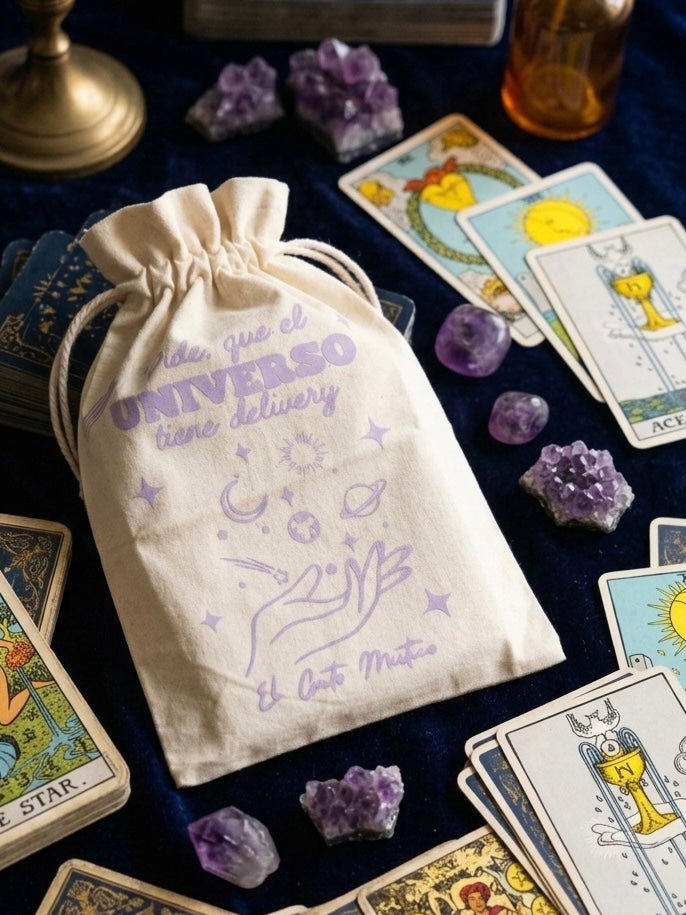 Bolsa de Tarot “Pide, que el Universo tiene delivery” - El Gato Místico