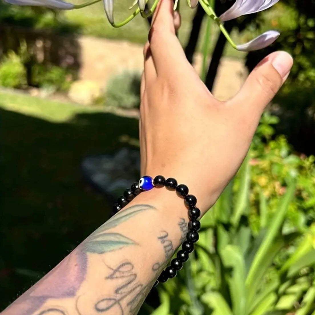 Pulsera de protección Ojo turco y Turmalina negra