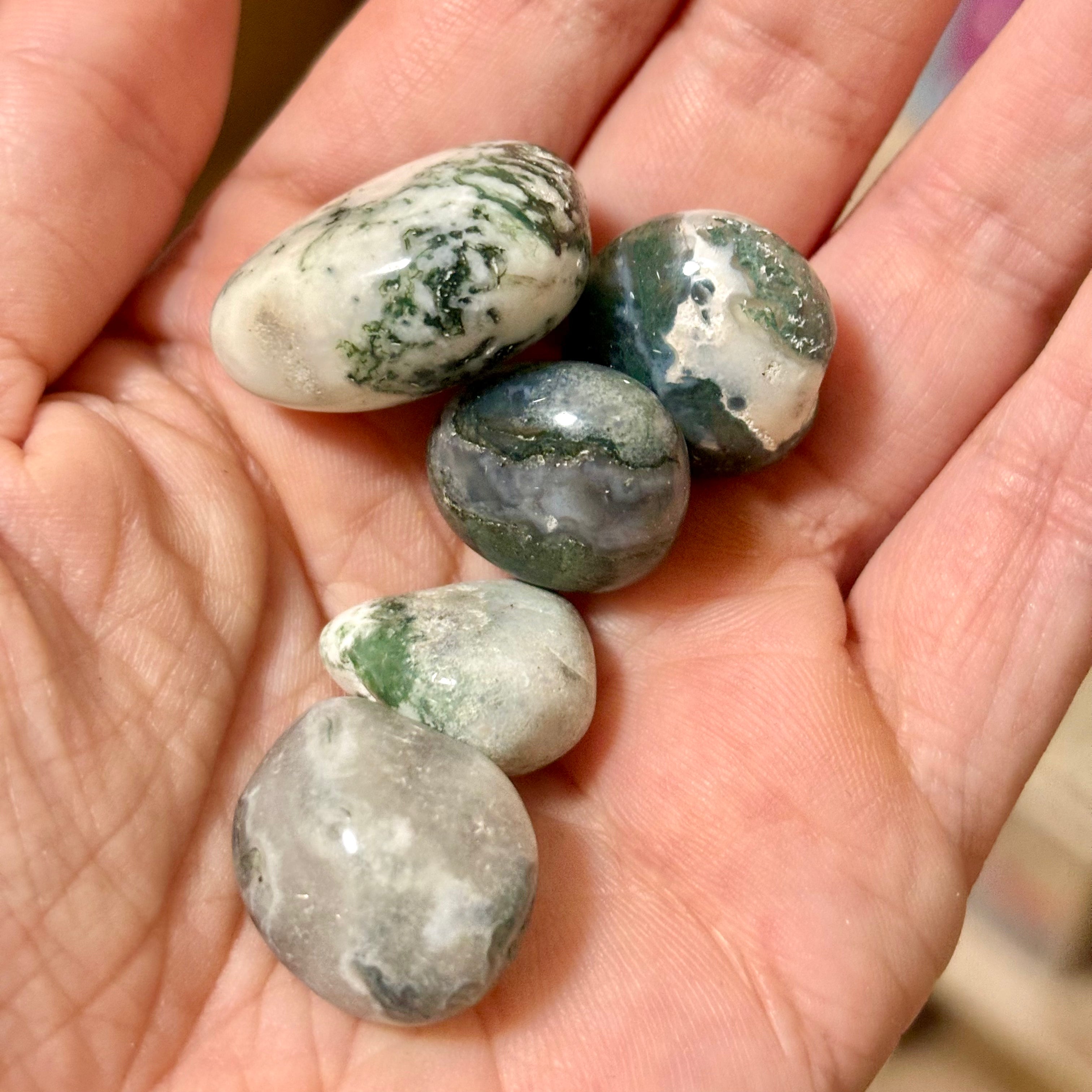 Moss Agate Pebbles