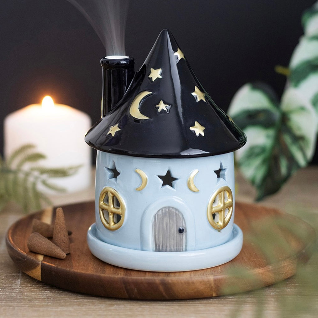 Portavelas y porta conos de incienso Celestial Cottage
