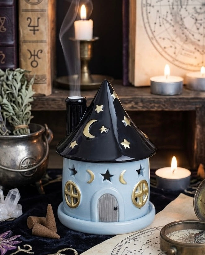Portavelas y porta conos de incienso Celestial Cottage