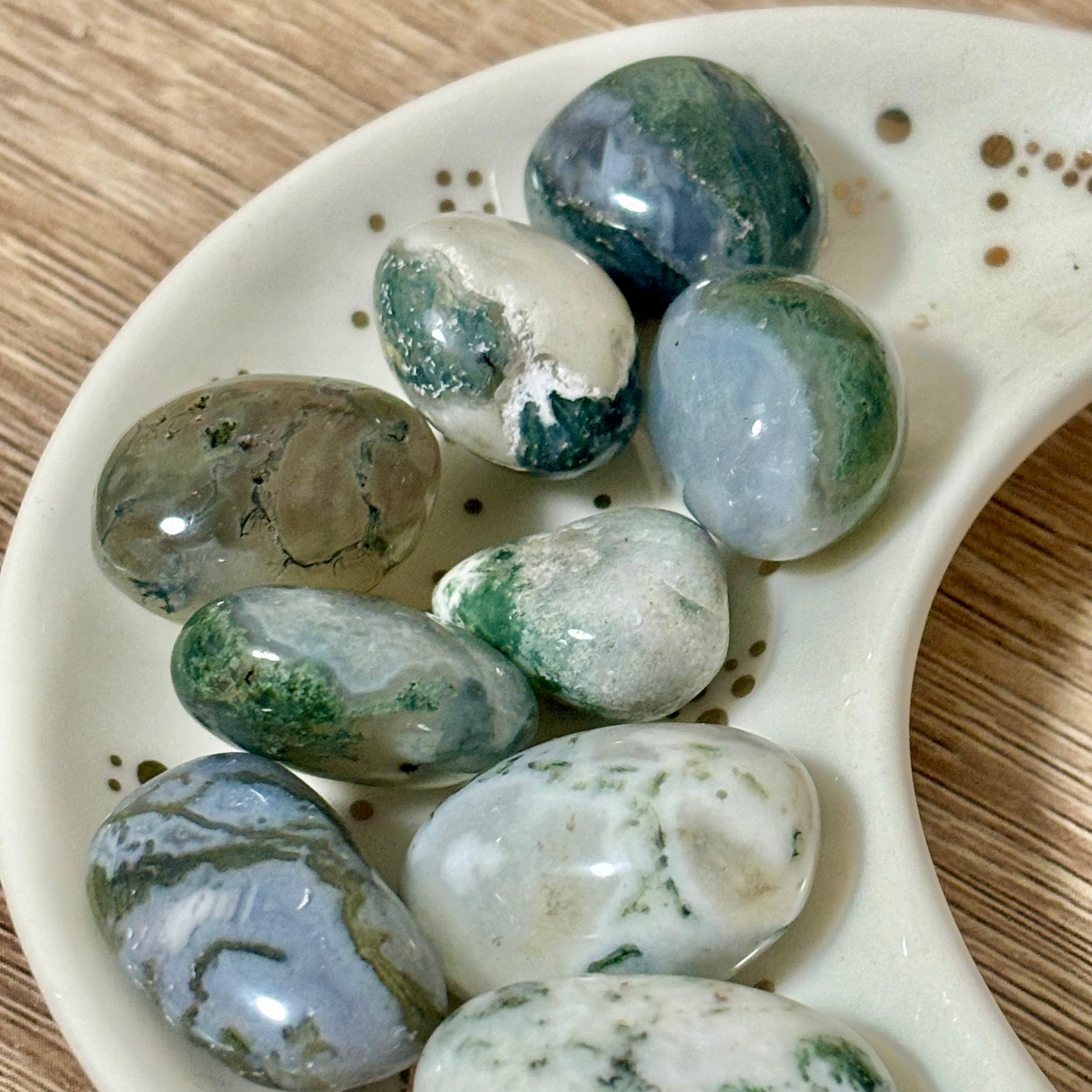 Moss Agate Pebbles