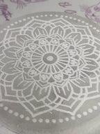 Placa de Selenita Mandala | 10cm