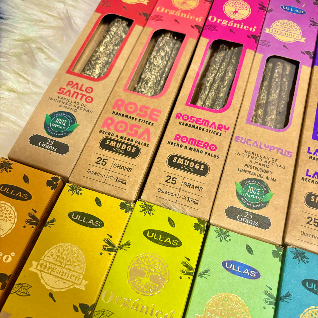 Ullas organic incense pack - 10 boxes with different aromas + 2 free