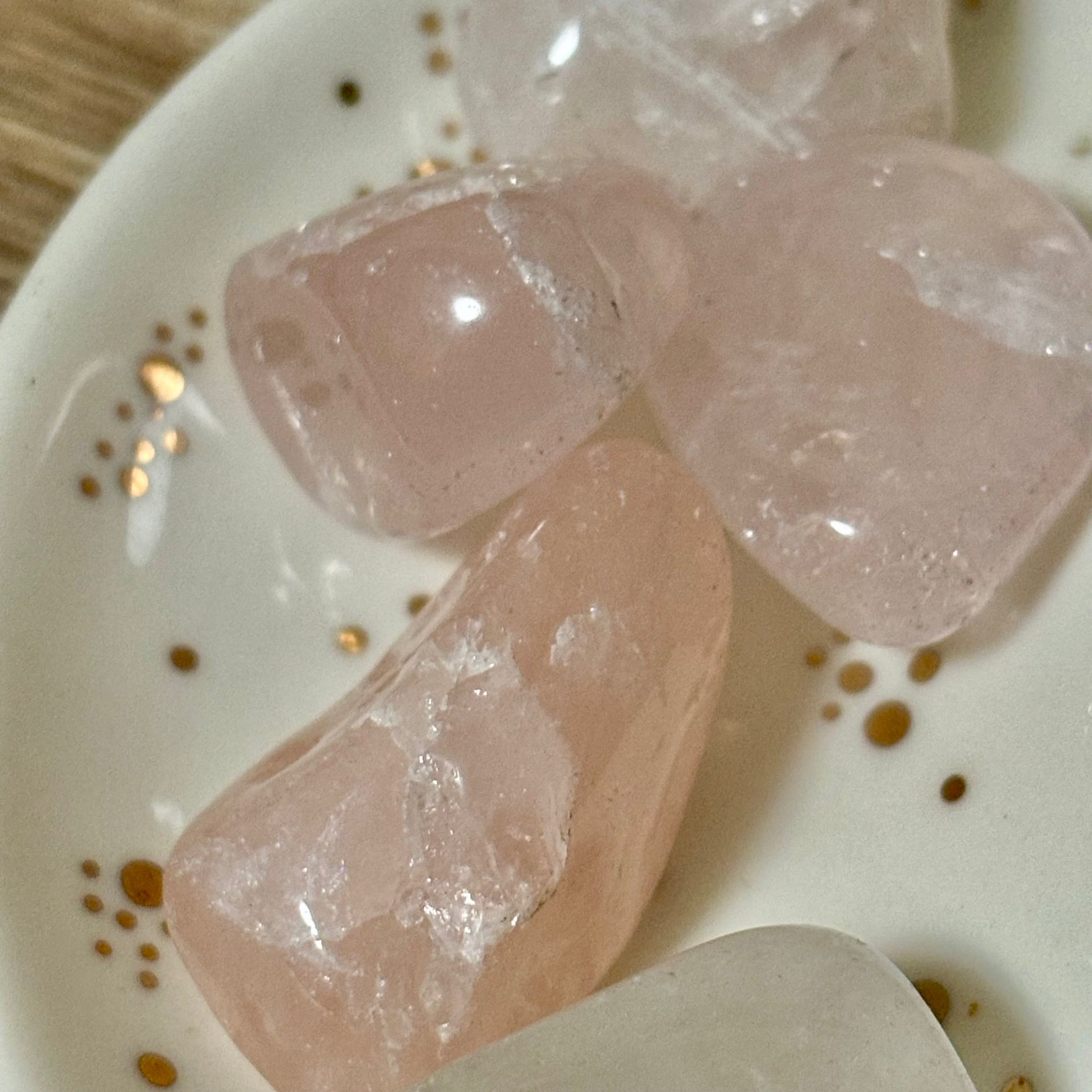 Polished rose quartz