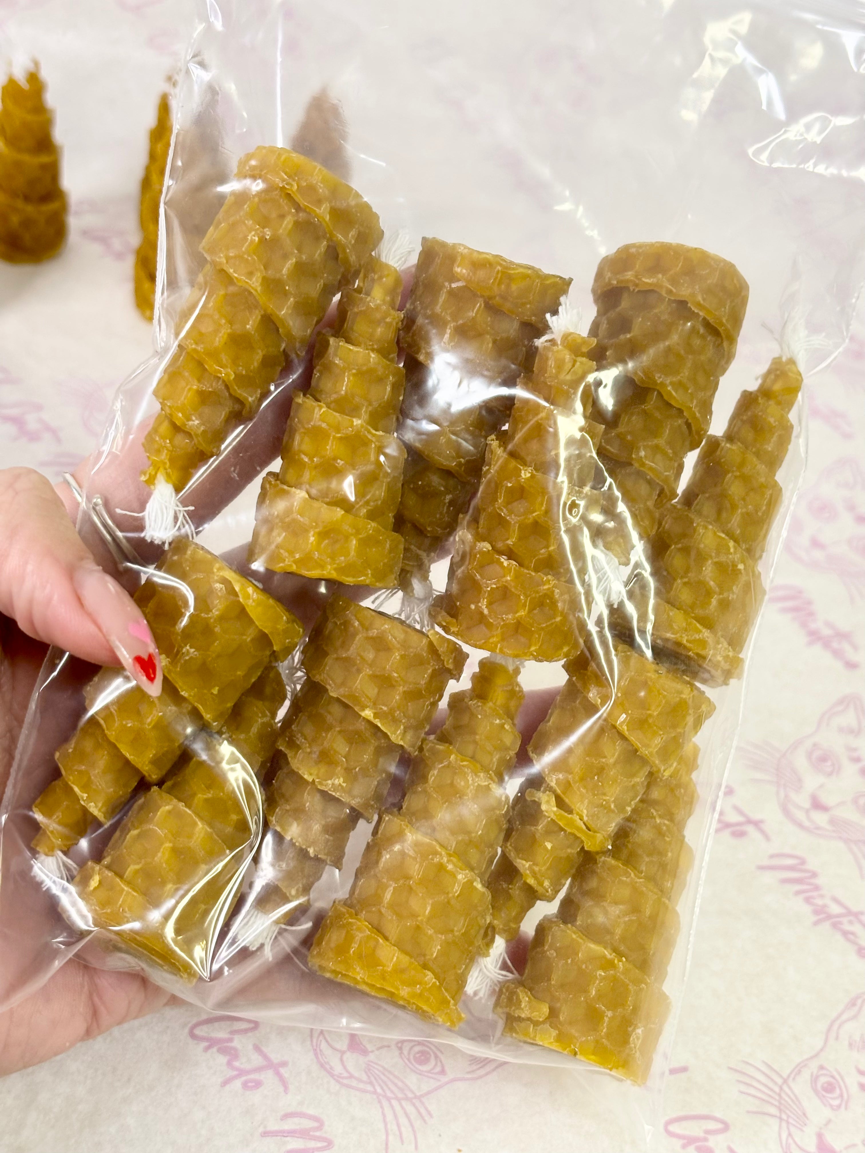 Velas de miel Mini artesanales