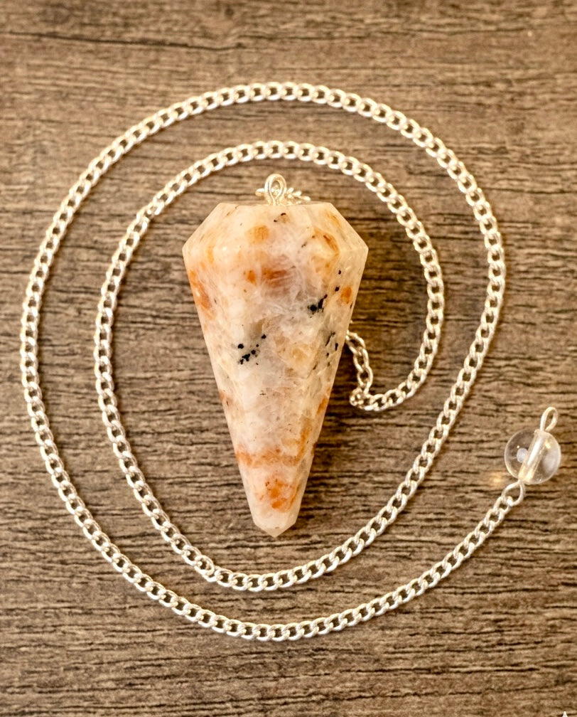 Péndulo Facetado de Piedra Sol