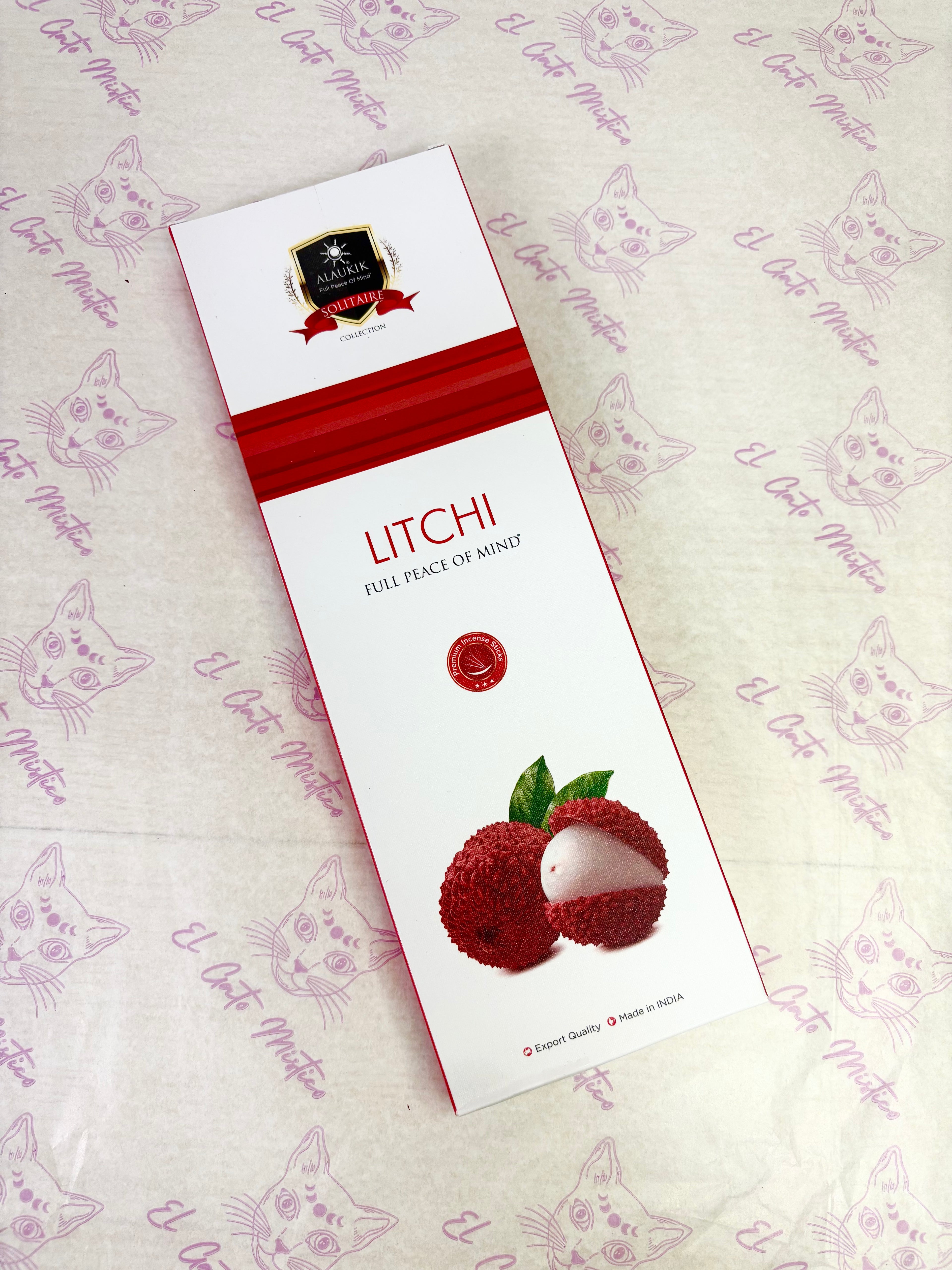 Incienso Premium Litchi - Alaukik - 60 varillas