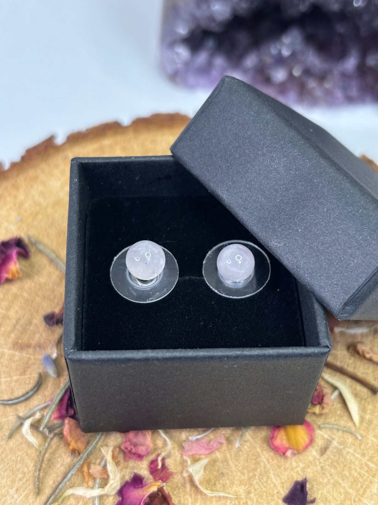 Pendientes de Minerales - 6mm y 8mm