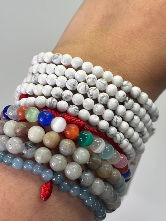 Pulsera Howlite 4mm - Paz