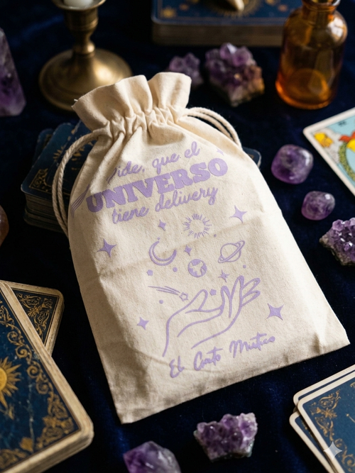Bolsa de Tarot “Pide, que el Universo tiene delivery” - El Gato Místico